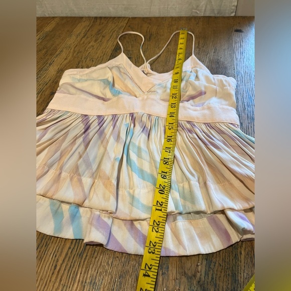 Free People Pastel Pleated Babydoll Cami – Size 2 - Picture 4 of 7
